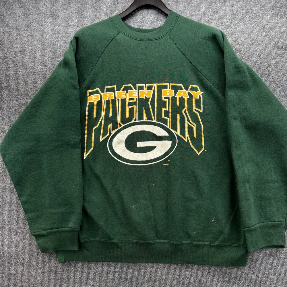 90s Vintage Green Bay Packers‎ NFL Graphic Sweatshirt Men Extra Large
